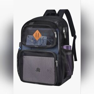 Classic Black Mesh Backpack